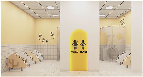 Thiết kế nhà vệ sinh ở những khu vực đông người