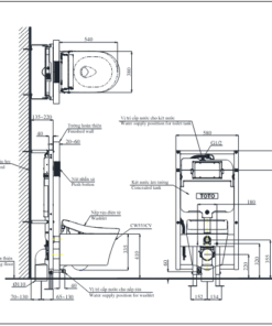 Bàn cầu treo tường CW553C/TCF33370GAA/WH172AT/TCA465/MB170P#SS