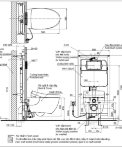 bàn cầu treo tường CW812REA/TCF4911EZ/WH172AAT/TCA464/MB174P#SS