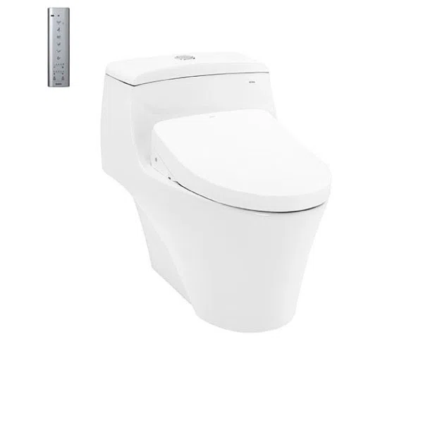 Dấu Ấn Giúp Bạn Khác Biệt Từ KIDOHOMES - 21 Năm Kiến Tạo Không Gian Sống Đẳng Cấp - Bàn cầu một khối kèm nắp rửa điện tử TOTO CW823REAW12#W (CW823REAW12#W)