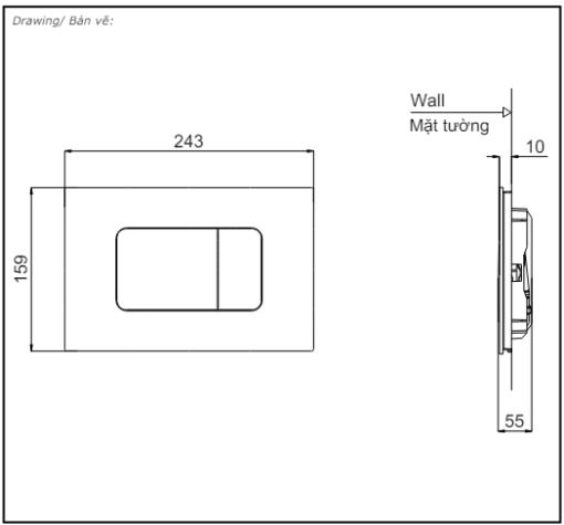 mặt nạ xả nhấn MB170P#WH