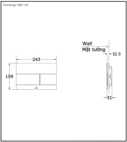 Mặt nạ xả nhấn MB171M#SS (MB171M#SS)
