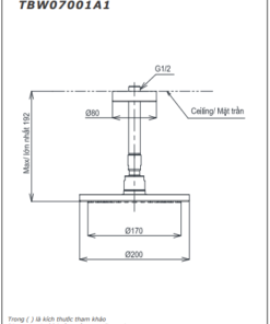 sen tắm gắn trần TBW07001A1