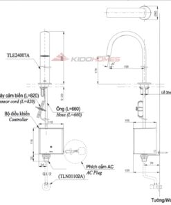 vòi lavabo cổ cao cảm ứng tự động TOTO TLE24007A