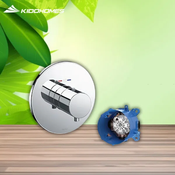 Van điều chỉnh nhiệt độ kèm phụ kiện âm tường TBV01406B/TBN01001B