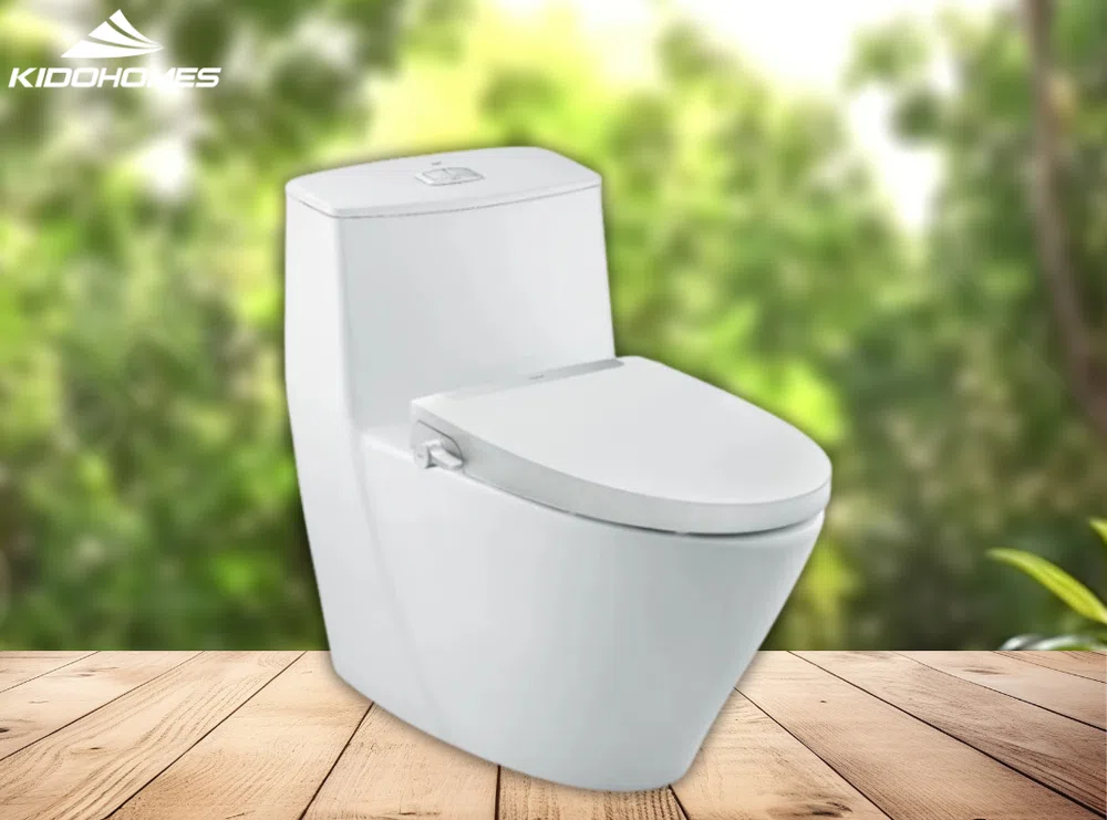 Bàn cầu hai khối TOTO kèm nắp rửa điện tử CS945PDW18#XW
