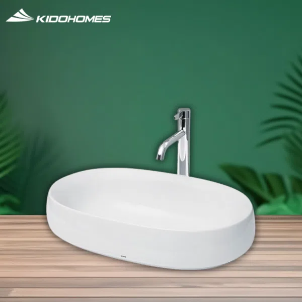 Chậu đặt bàn đá cẩm thạch nhân tạo PJS05WE#MW