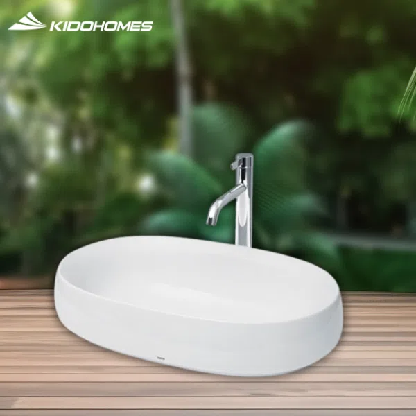 Chậu đặt bàn đá cẩm thạch nhân tạo PJS05WE#GW