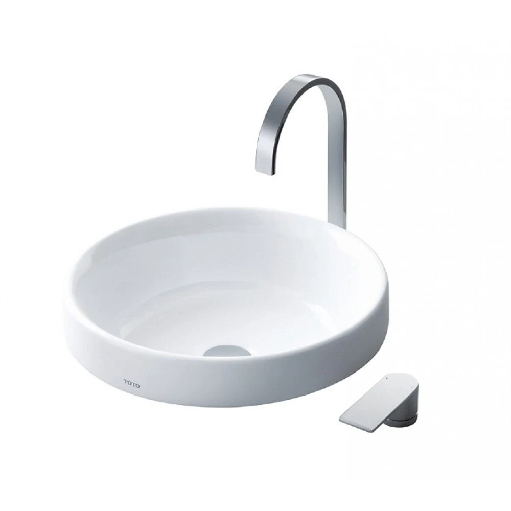 hình ảnh chậu lavabo để bàn đá L1704 hình tròn