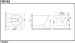 Thân cầu treo tường TOTO CW162#XW