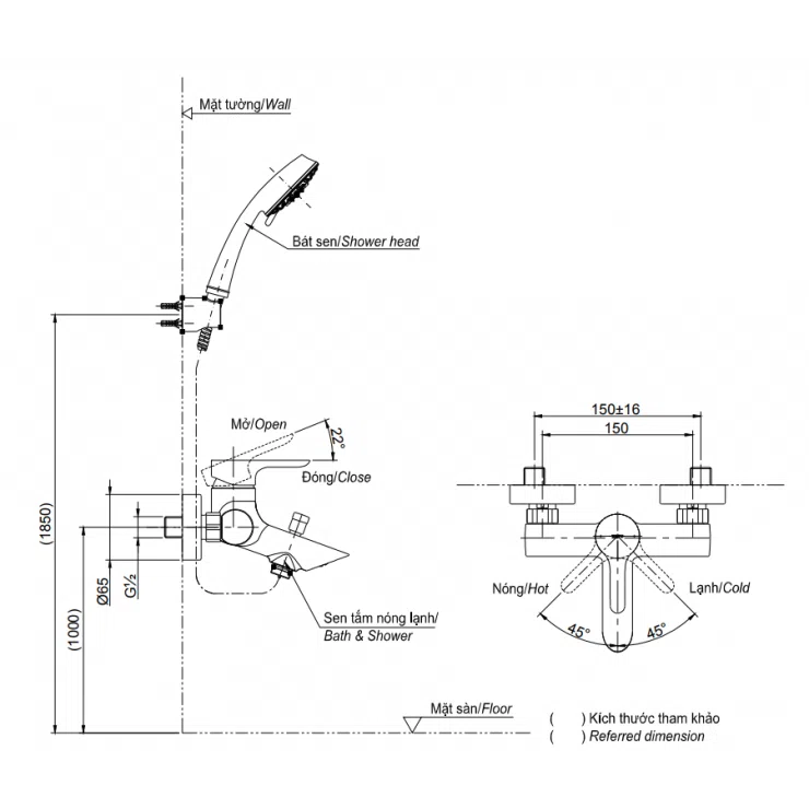 Sen Tắm Nóng Lạnh TOTO TBS02302V/TBW02006A