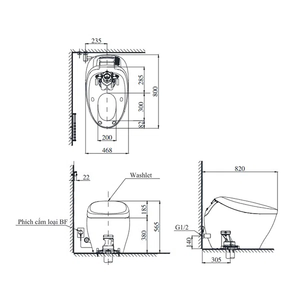 Bồn cầu thông minh TOTO NEOREST AH - Sự kết hợp hoàn hảo giữa công nghệ và thiết kế đỉnh cao - Bồn Cầu Điện Tử TOTO Neorest CS900VT#NW1/T53P100VR (CS900VT#NW1/T53P100VR)