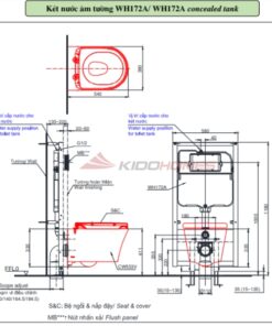 bàn cầu treo tường kèm nắp rửa điện tử CW553#XW/TCF34320GAA#NW1/WH172A/MB174P#SS