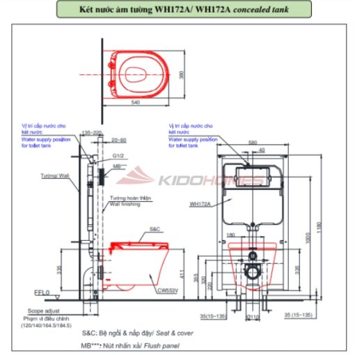 bàn cầu treo tường kèm nắp rửa điện tử CW553#XW/TCF34320GAA#NW1/WH172A/MB174P#SS