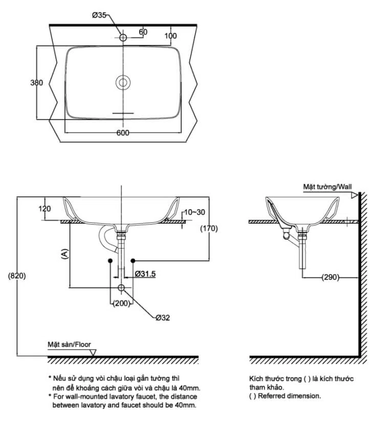 Chậu Rửa Mặt TOTO Đặt Bàn PJS06WE#MW