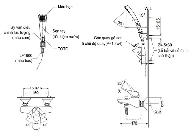 Sen tắm TOTO DM343/DB200CAFV1