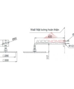 bát sen gắn tường TOTO TBW08003A