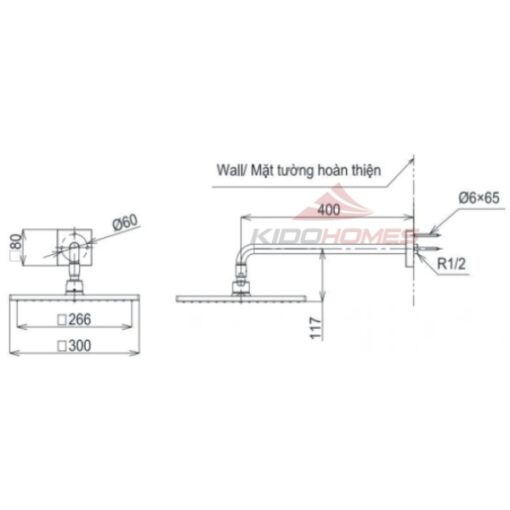 bát sen gắn tường TOTO TBW08003A