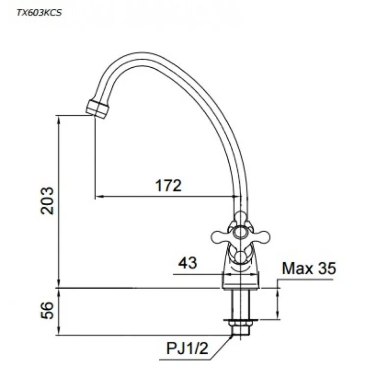 Vòi bếp nước lạnh TOTO TX603KCS