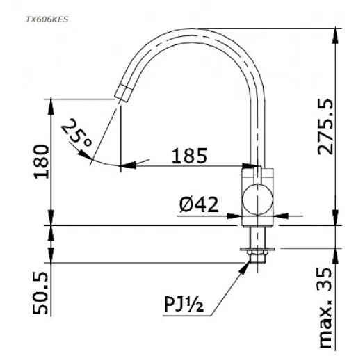 Vòi bếp gật gù nước lạnh TOTO TX606KES