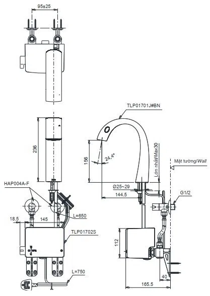 Vòi cảm ứng nhiệt độ TOTO TLP01701J/TLP01702S