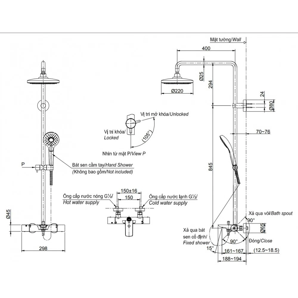 Sen cây nhiệt độ TOTO TBW01401B