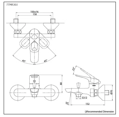 Sen Tắm Nóng Lạnh TOTO TTMR301/TTSR106EMF