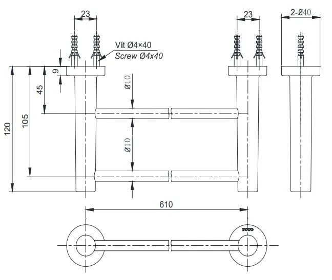 Thanh Treo Khăn TOTO YT406W6V