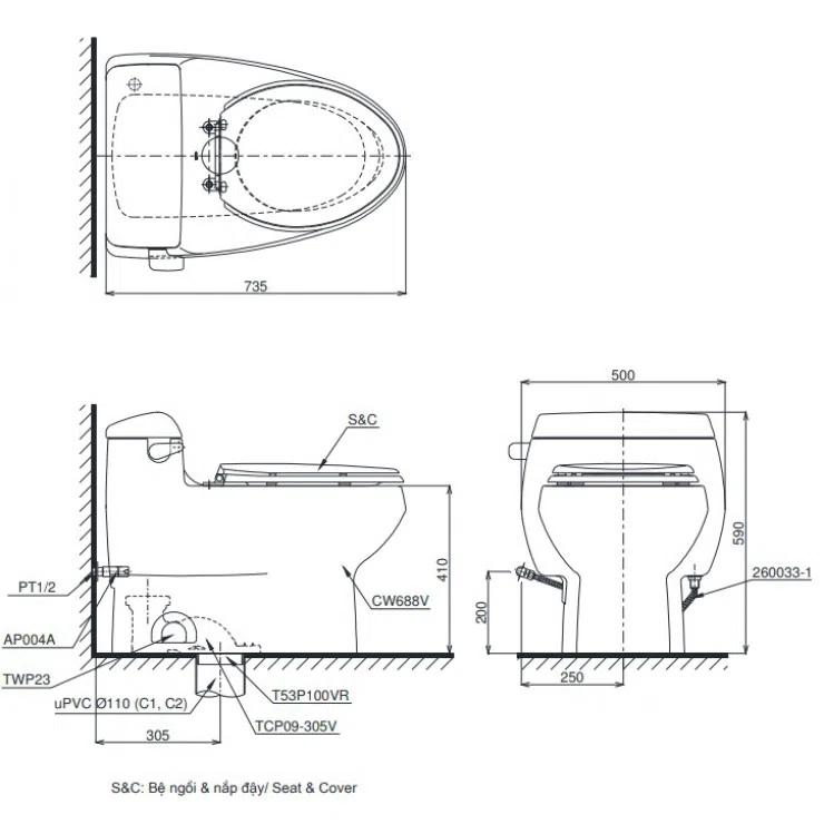 3 lý do bạn không nên bỏ qua sản phẩm TOTO - Bồn Cầu 1 Khối Nắp Rửa Điện Tử TOTO MS688W11#XW (MS688W11#XW)