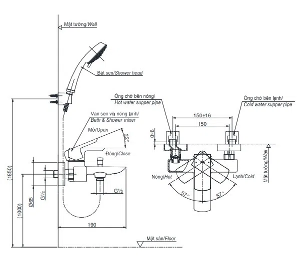 Sen Tắm Nóng Lạnh TOTO TBG02302VA/DGH104ZR