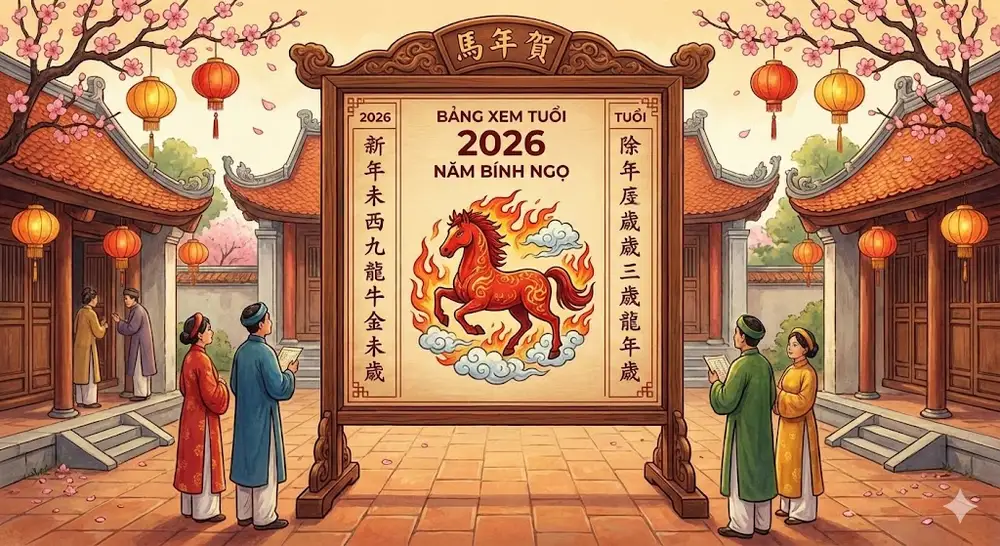 Bảng Xem Tuổi Năm Bính Ngọ 2026