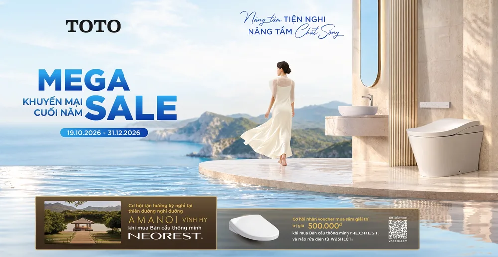 TOTO Mega Sale Khuyến Mại Cuối Năm 19.10.2026 - 31.12.2026 – Nâng Tầm Tiện Nghi, Nâng Tầm Chất Sống