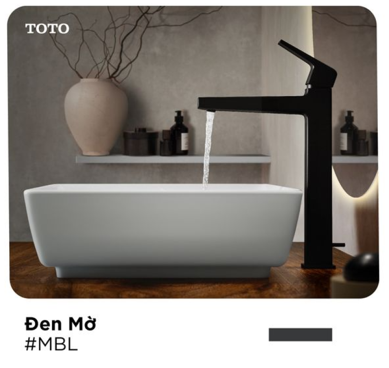 Bộ sưu tập sen vòi mạ màu PVD TOTO đen mờ