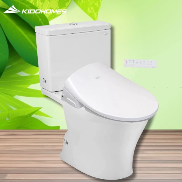 Bàn cầu hai khối thông minh nắp Daelim Dobidos CS326DT10/DB5600