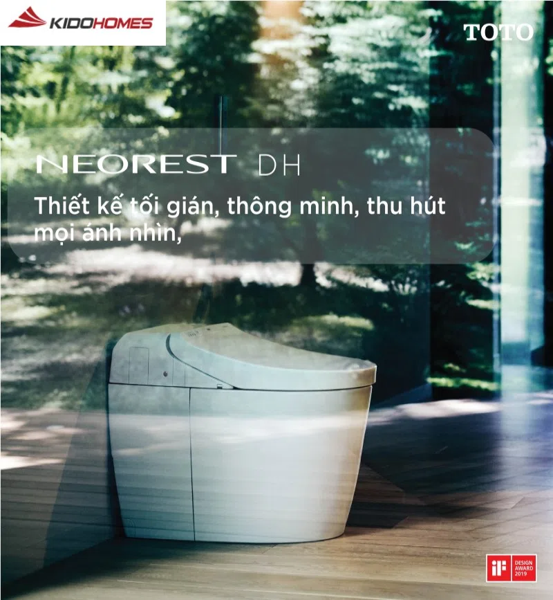 Bàn cầu điện tử NEOREST DH thu hút mọi ánh nhìn