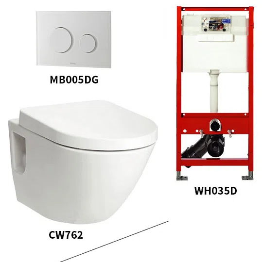 Bồn cầu treo tường TOTO CW762#XW/TC384CVK#W/WH035D/MB005DG