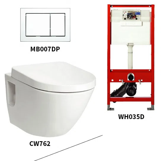 Bồn cầu treo tường TOTO CW762#XW/TC384CVK#W/WH035D/MB007DP