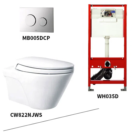 Bồn cầu treo tường TOTO CW822NJWS/WH035D/MB005DCP