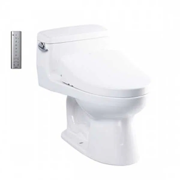 Hướng Dẫn Cách Chọn Bộ Thiết Bị Vệ Sinh Tân Cổ Điển Đồng Bộ Cho Biệt Thự - Bồn cầu 1 khối TOTO MS864W11, nắp điện tử Washlet (MS864W11)