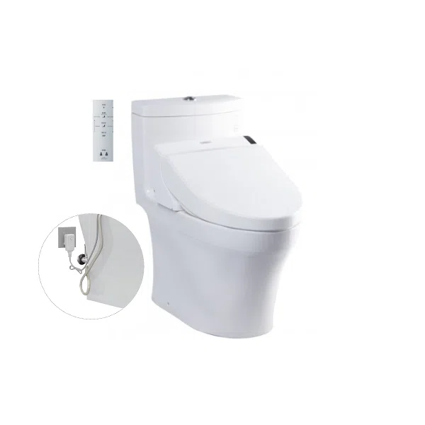 TOTO ROADSHOW MEGA SALE MÙA HÈ 2026 TẠI TOTO KIDOHOMES - Bồn cầu 1 khối nắp rửa điện tử TOTO MS889DRW6#XW (MS889DRW6#XW)