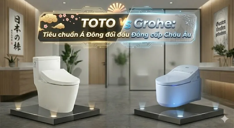 TOTO vs Grohe: Tiêu chuẩn Á Đông đối đầu Đẳng cấp Châu Âu