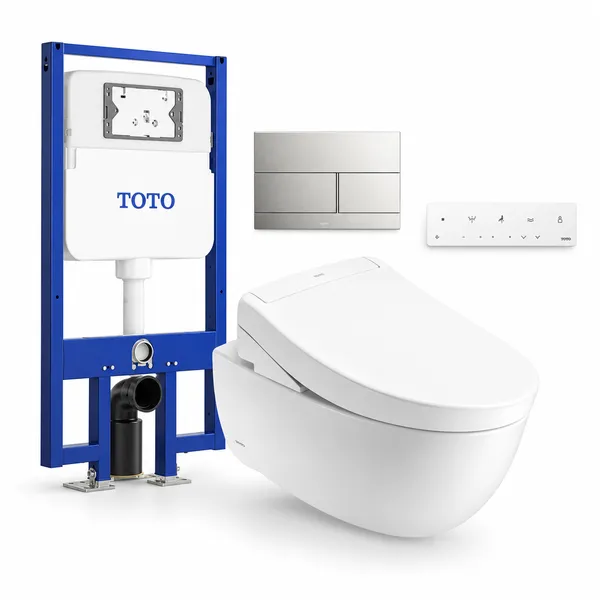 Bồn cầu treo tường TOTO CW812REA/TCF34461GAA/WH172AT/TCA465/MB171M#SS – Nắp rửa thông minh Washlet S5