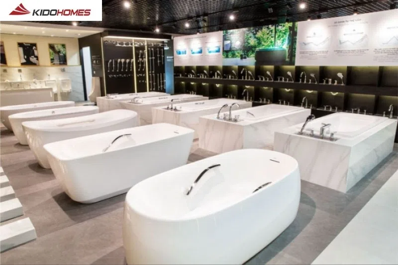 Bồn tắm xây TOTO - Bồn tắm sục Massage thủy lực và bọt khí TOTO chế tác từ vật liệu Ngọc trai cao cấp.