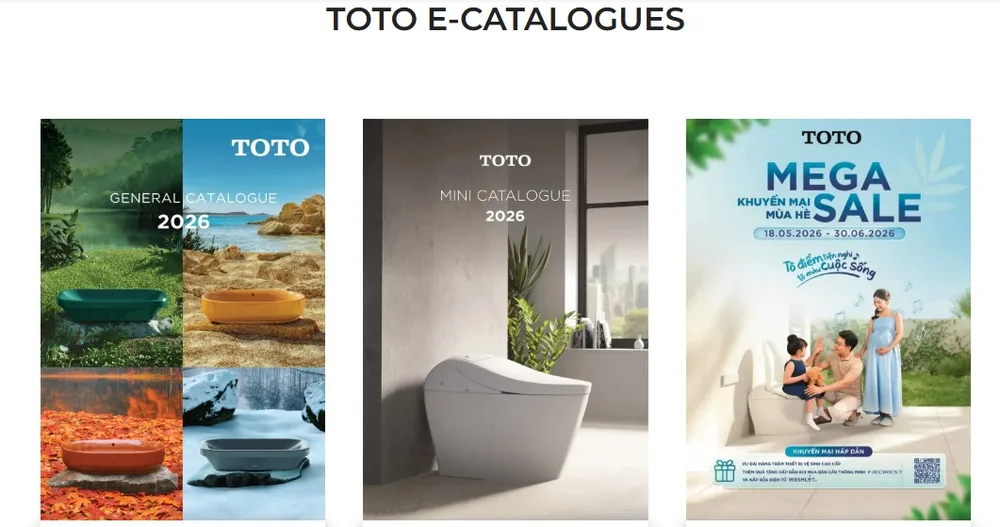 Cập nhật catalogue TOTO 2026: Tổng hợp đầy đủ tài liệu và xu hướng công nghệ mới nhất từ hãng