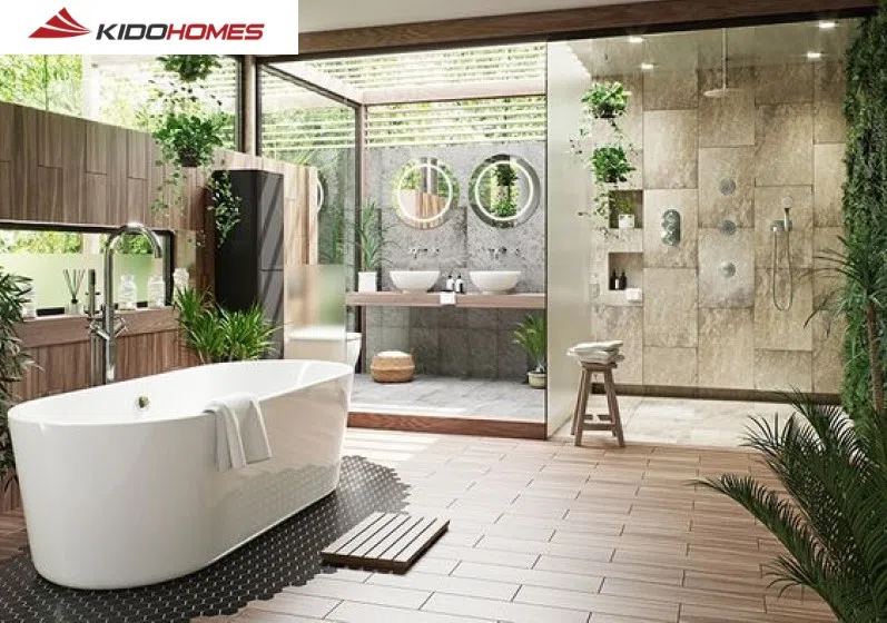 Cây trồng trong nhà vệ sinh