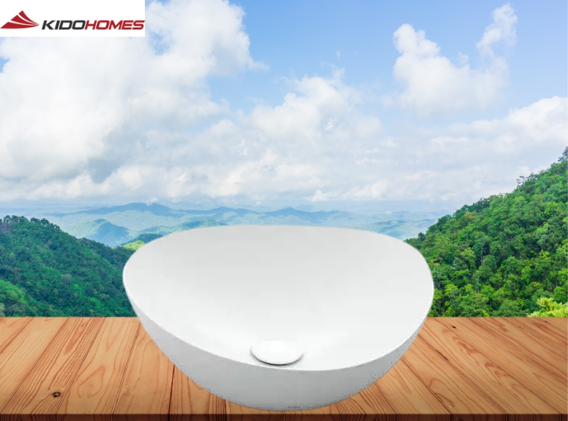 Lavabo để bàn men sứ chống bám bẩn LT4704MTG19CMW