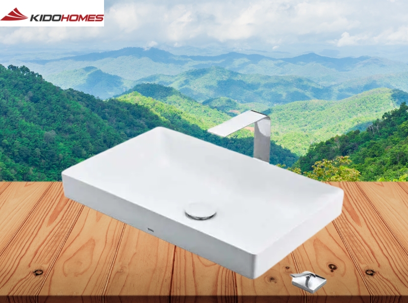 Lavabo để bàn men sứ chống bám bẩn LT4715G17
