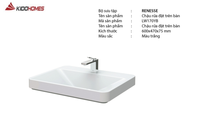 Chậu rửa mặt lavabo thuộc bộ sưu tập RENESSE TOTO