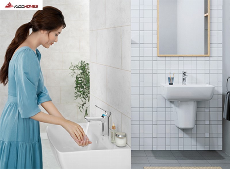 Chiều cao Lavabo tiêu chuẩn cho người Việt Nam thường nằm trong khoảng từ 80 cm đến 85 cm