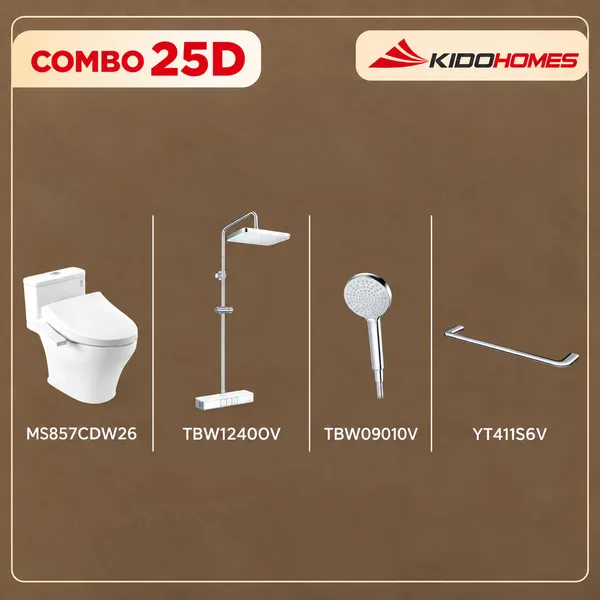 Combo TOTO 25D (COMBO25D) MS857CDW26#XW, TBW12400V, TBW09010V, YT411S6V